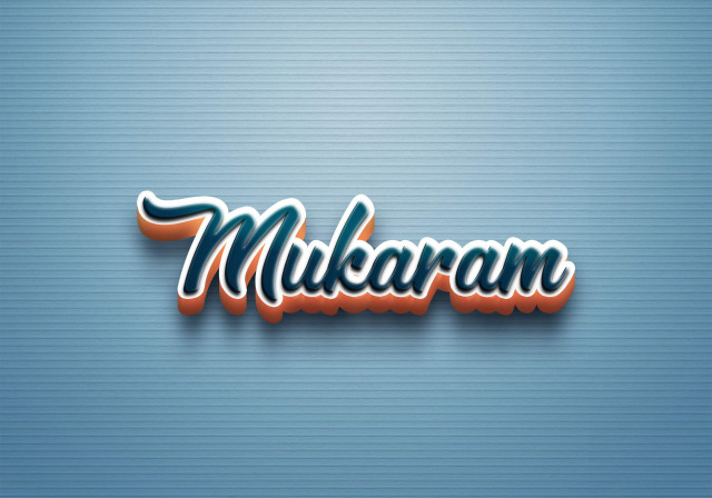 Free photo of Cursive Name DP: Mukaram