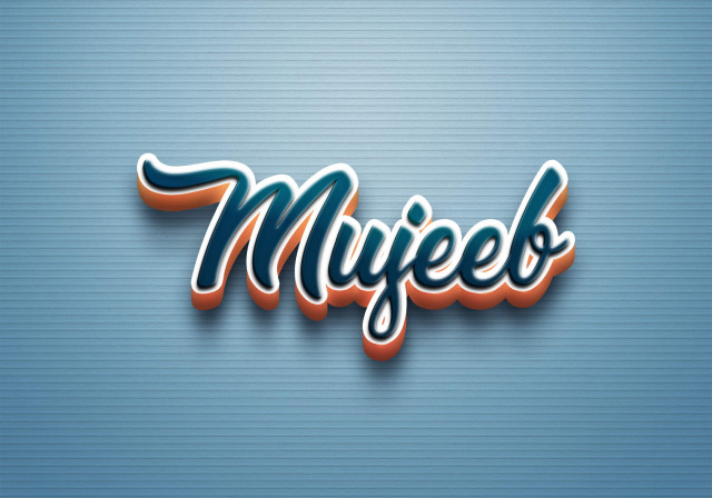 Free photo of Cursive Name DP: Mujeeb