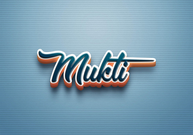 Free photo of Cursive Name DP: Mukti