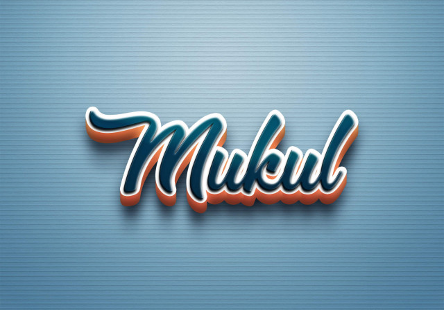 Free photo of Cursive Name DP: Mukul