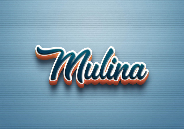 Free photo of Cursive Name DP: Mulina