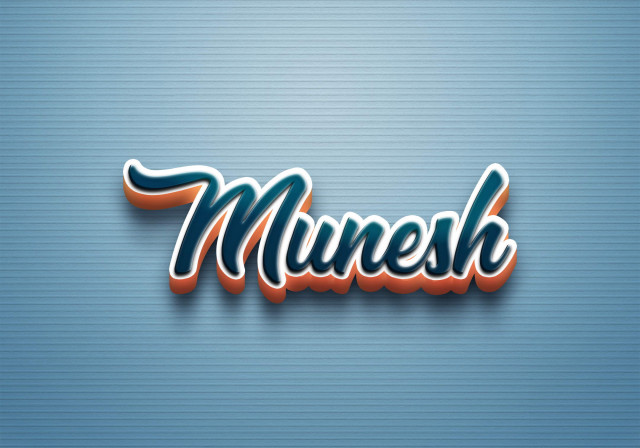 Free photo of Cursive Name DP: Munesh