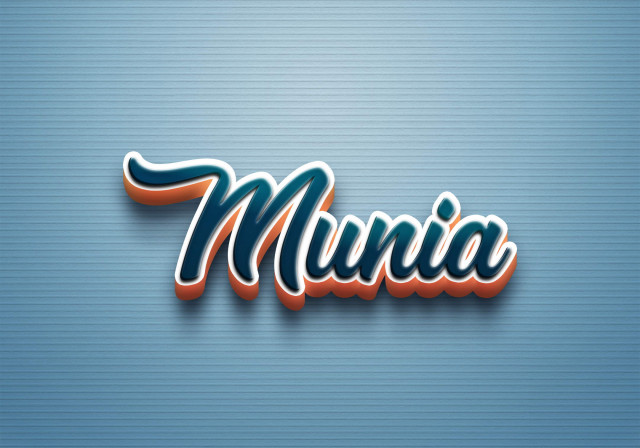 Free photo of Cursive Name DP: Munia