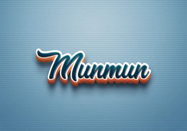 Free photo of Cursive Name DP: Munmun