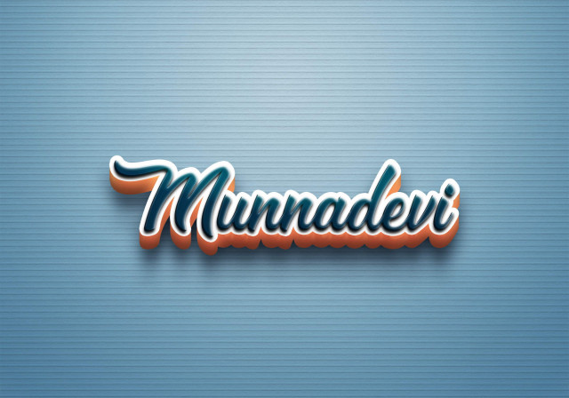 Free photo of Cursive Name DP: Munnadevi