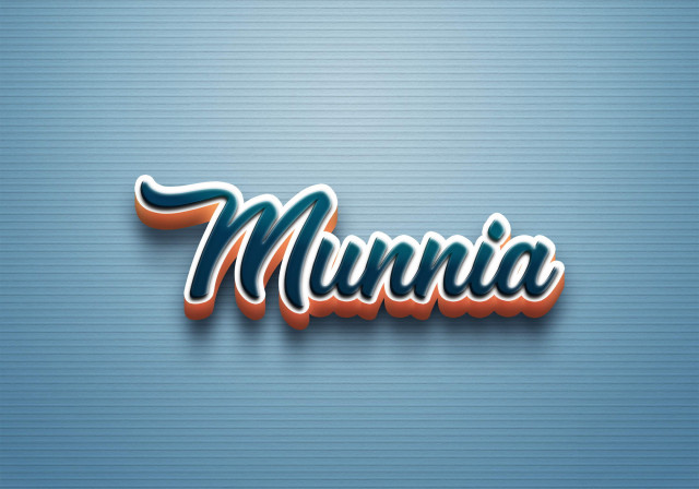 Free photo of Cursive Name DP: Munnia