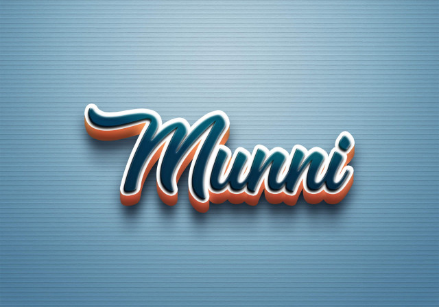 Free photo of Cursive Name DP: Munni