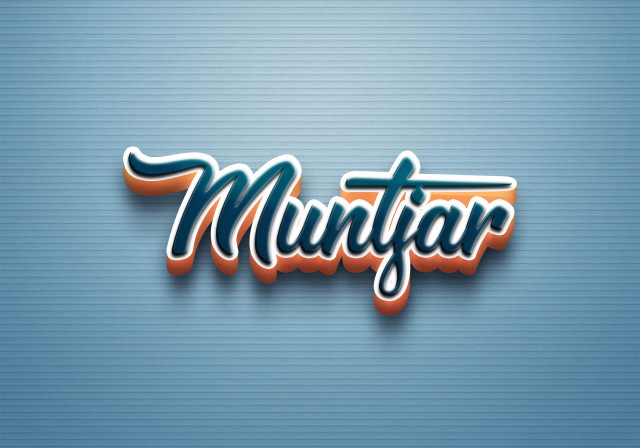 Free photo of Cursive Name DP: Muntjar