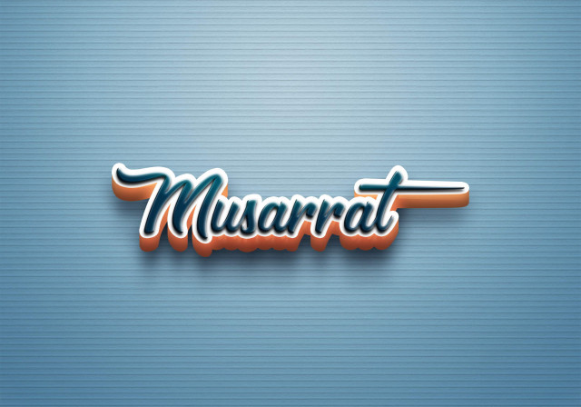 Free photo of Cursive Name DP: Musarrat