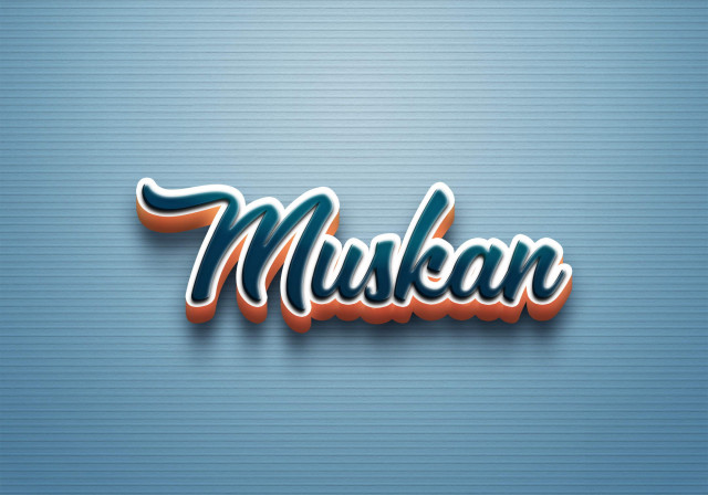 Free photo of Cursive Name DP: Muskan
