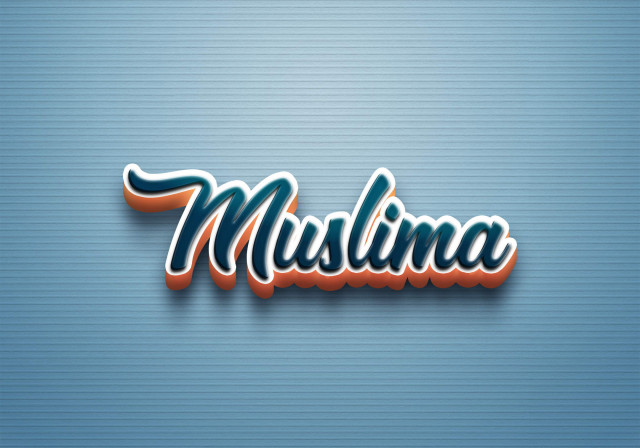 Free photo of Cursive Name DP: Muslima