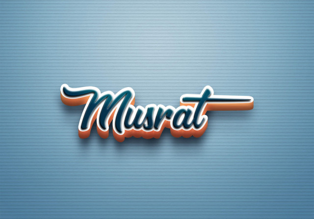 Free photo of Cursive Name DP: Musrat