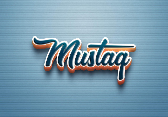 Free photo of Cursive Name DP: Mustaq