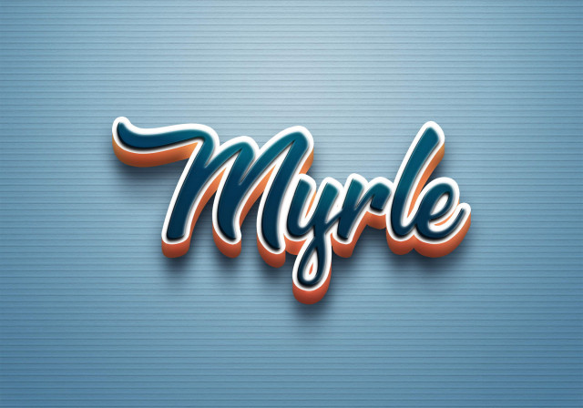 Free photo of Cursive Name DP: Myrle