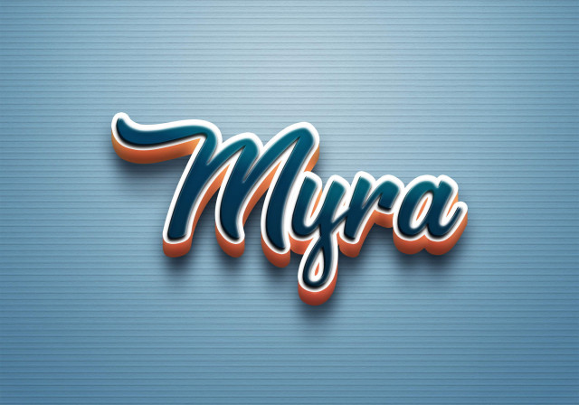 Free photo of Cursive Name DP: Myra