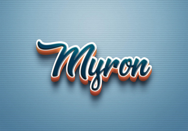 Free photo of Cursive Name DP: Myron