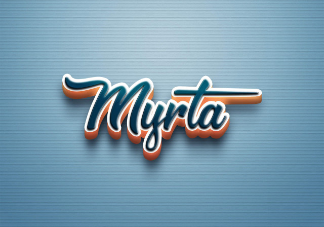 Free photo of Cursive Name DP: Myrta