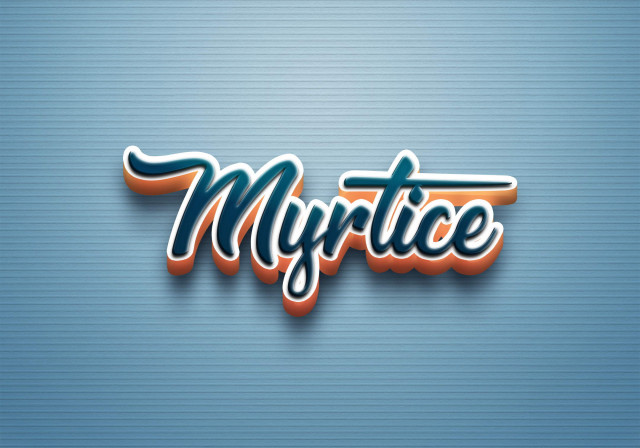 Free photo of Cursive Name DP: Myrtice