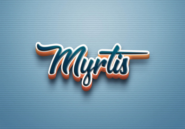 Free photo of Cursive Name DP: Myrtis