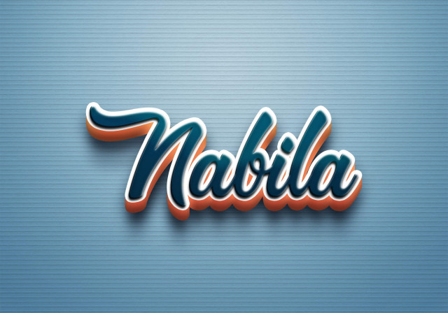 Free photo of Cursive Name DP: Nabila