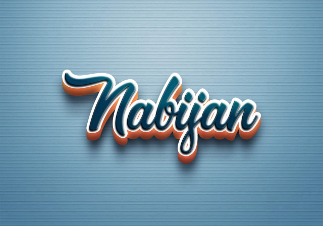 Free photo of Cursive Name DP: Nabijan