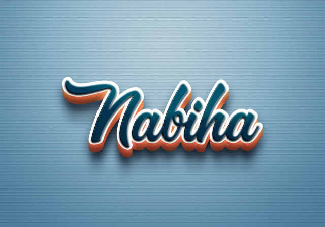 Free photo of Cursive Name DP: Nabiha