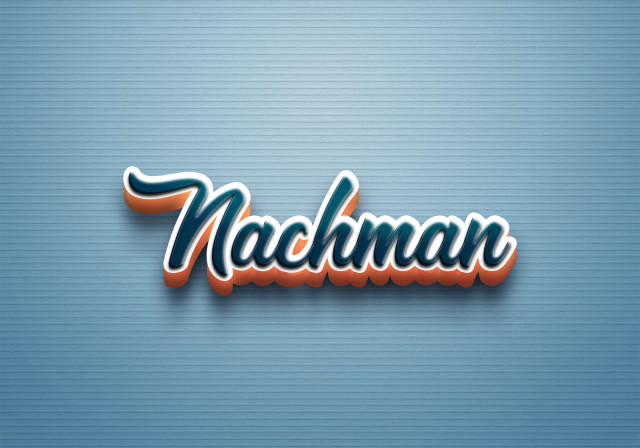 Free photo of Cursive Name DP: Nachman