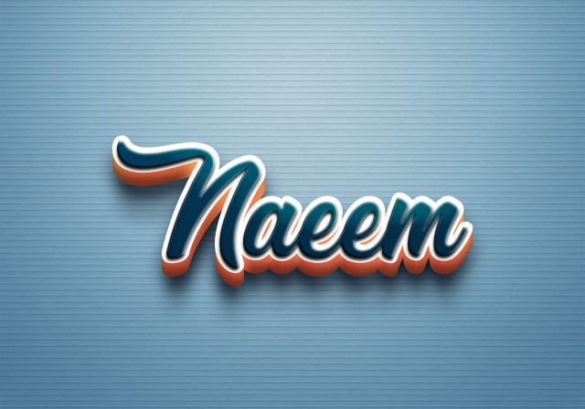 Free photo of Cursive Name DP: Naeem