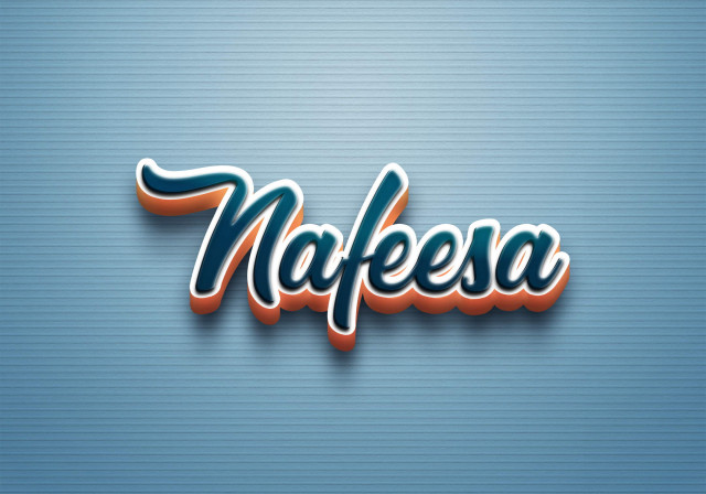 Free photo of Cursive Name DP: Nafeesa