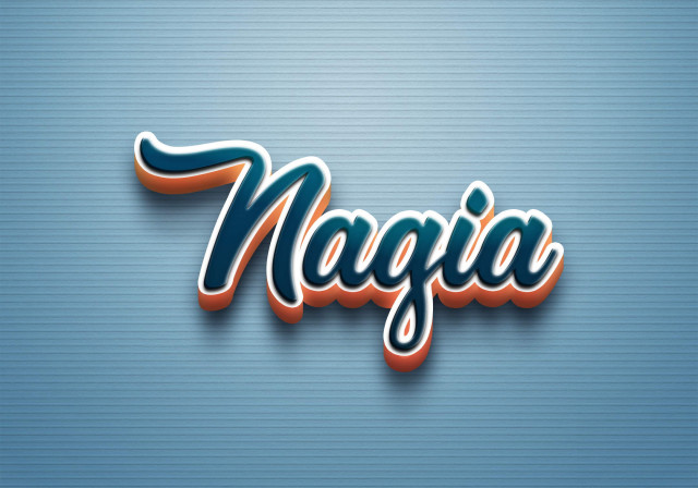 Free photo of Cursive Name DP: Nagia