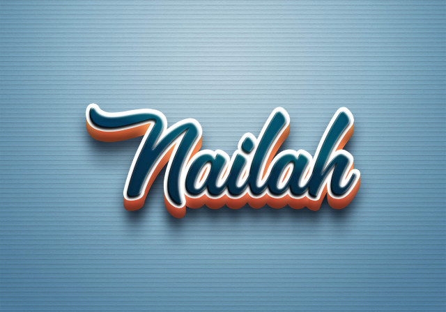 Free photo of Cursive Name DP: Nailah