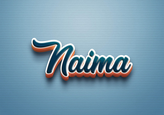 Free photo of Cursive Name DP: Naima