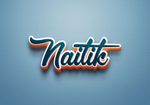 Free photo of Cursive Name DP: Naitik