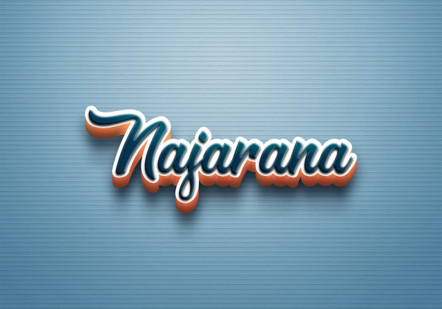 Free photo of Cursive Name DP: Najarana