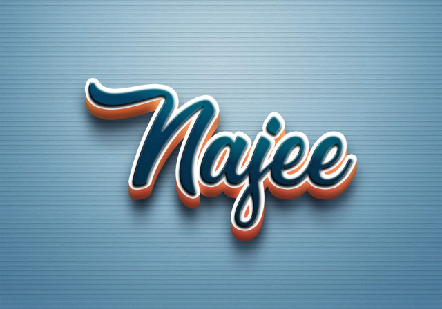 Free photo of Cursive Name DP: Najee