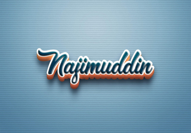 Free photo of Cursive Name DP: Najimuddin