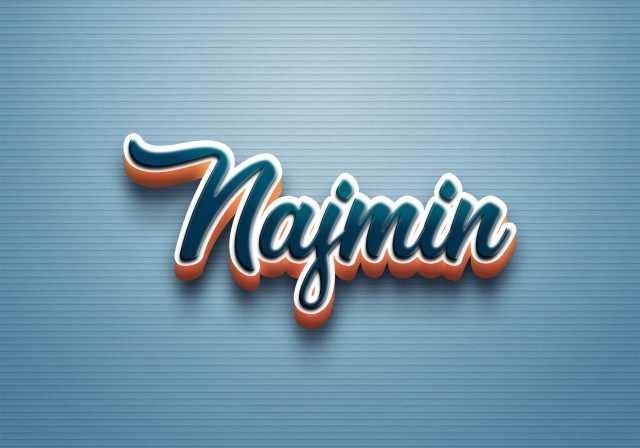 Free photo of Cursive Name DP: Najmin