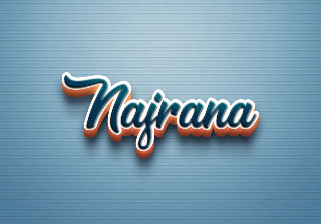 Free photo of Cursive Name DP: Najrana