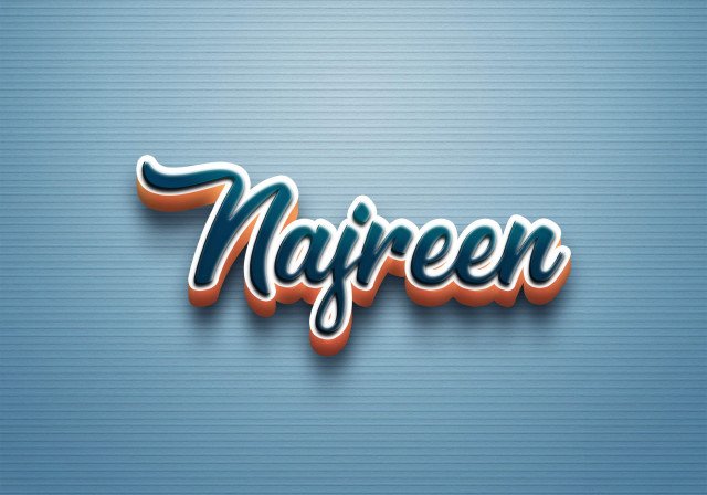 Free photo of Cursive Name DP: Najreen