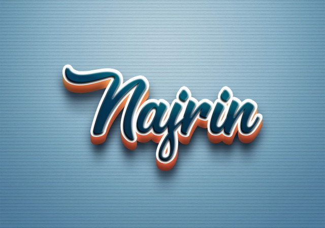 Free photo of Cursive Name DP: Najrin