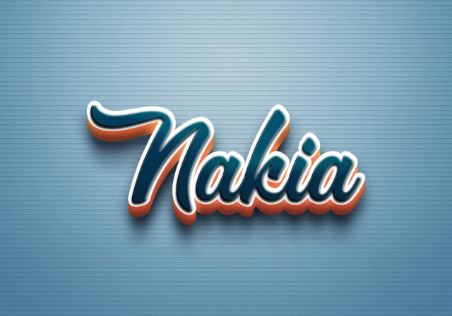 Free photo of Cursive Name DP: Nakia