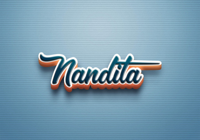Free photo of Cursive Name DP: Nandita
