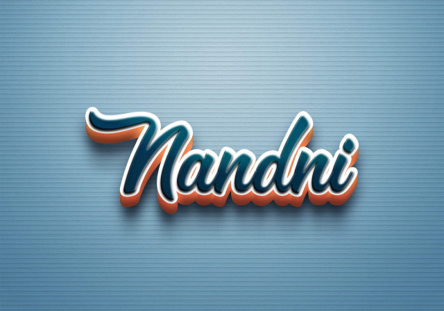 Free photo of Cursive Name DP: Nandni