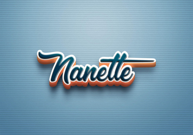 Free photo of Cursive Name DP: Nanette