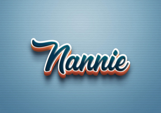Free photo of Cursive Name DP: Nannie