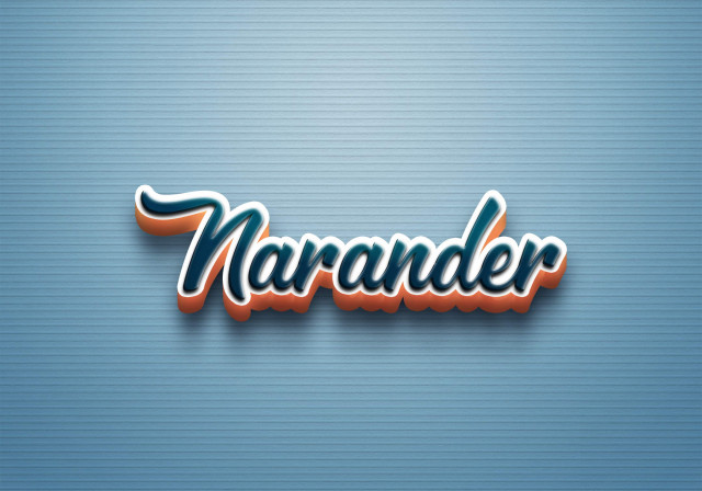 Free photo of Cursive Name DP: Narander