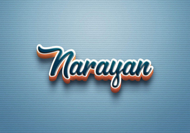 Free photo of Cursive Name DP: Narayan