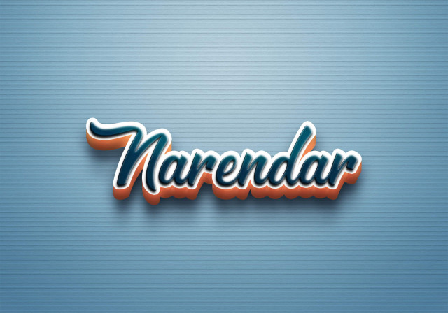 Free photo of Cursive Name DP: Narendar