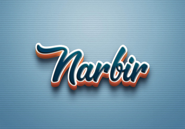 Free photo of Cursive Name DP: Narbir