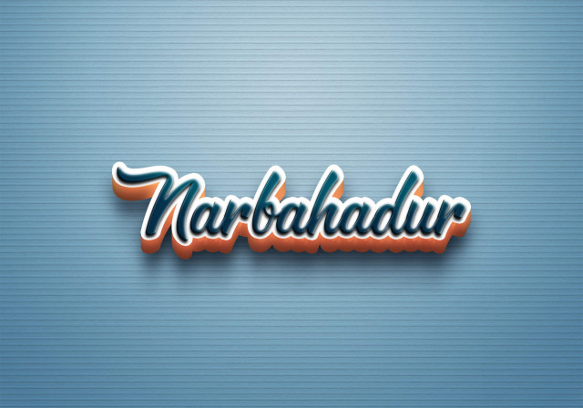 Free photo of Cursive Name DP: Narbahadur